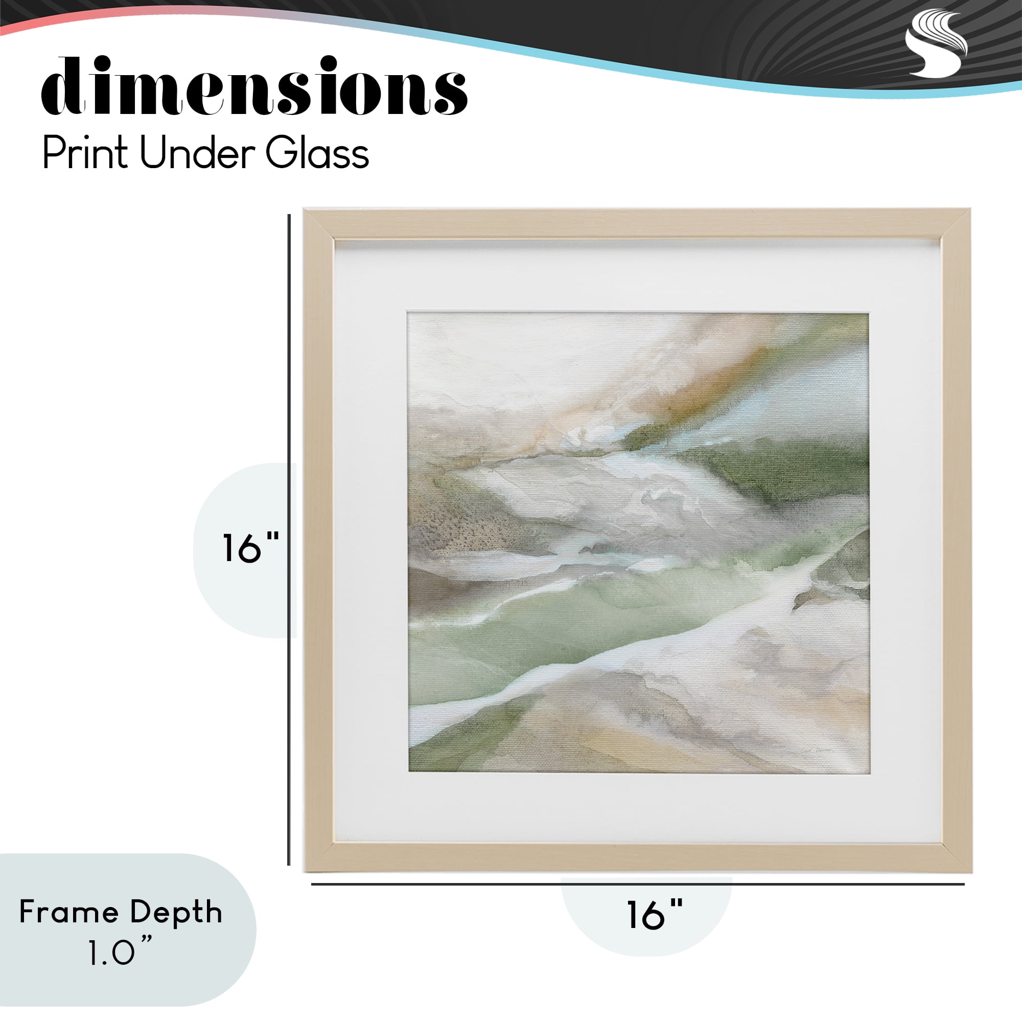 Stupell Industries Serene Misty Landscape Birch Framed Print Under Glass, design by Carol Robinson