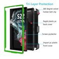 thumbnail image 2 of Takfox Case For Samsung Galaxy S22 Ultra,Shockproof Heavy Duty Rugged Locking Swivel Holster Belt Clip Kickstand Full Body Hard Shell Phone Cover Case,Green, 2 of 7