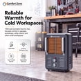 thumbnail image 6 of Comfort Zone Milkhouse Style Utility Space Heater with Thermostat, Black, 6 of 9