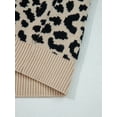 thumbnail image 4 of Leopard Cardigan Open Front Button Up Sweaters for Women Long Sleeve Cropped Cardigan Jackets, 4 of 9