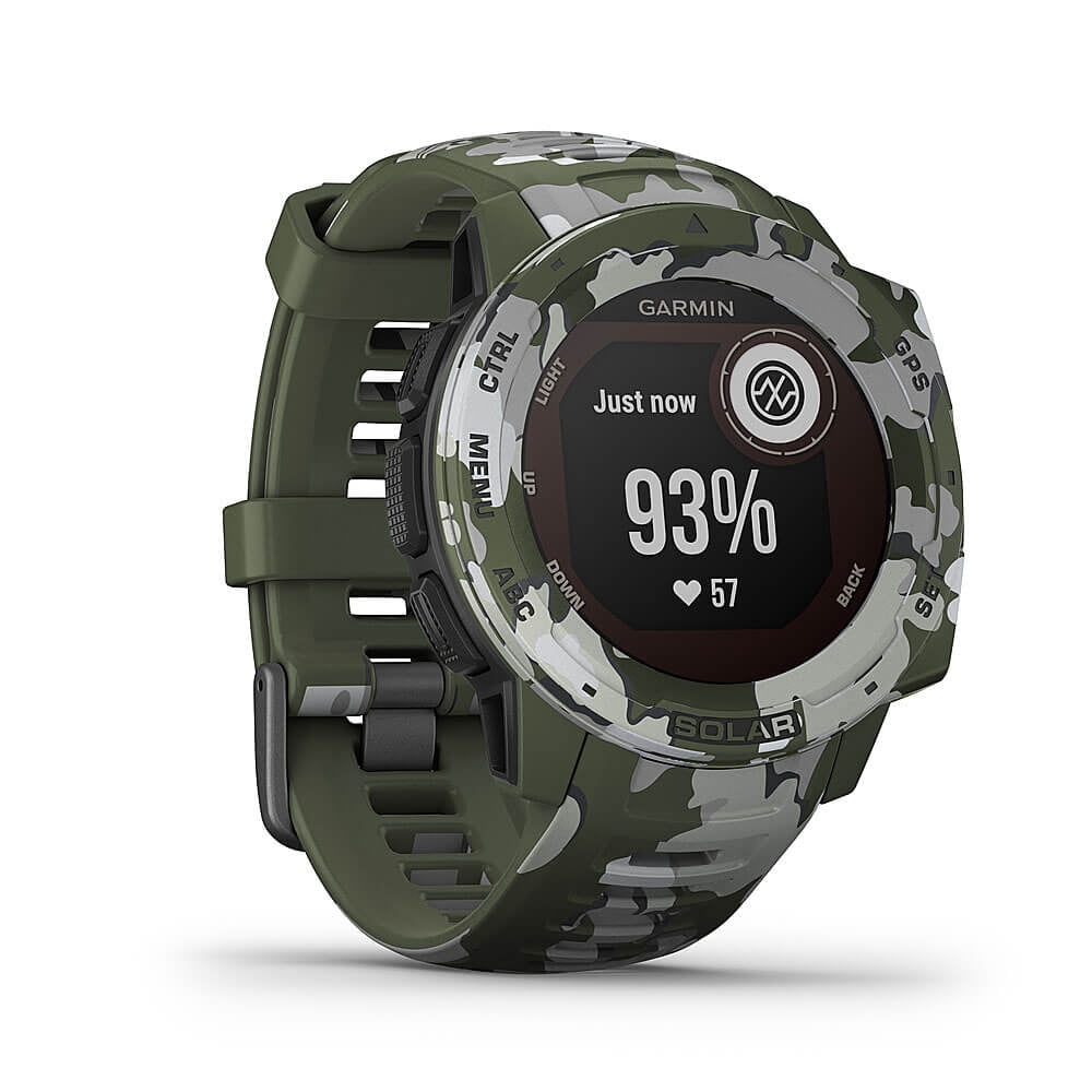 Garmin Instinct Solar Smart Watch Camo Edition, Lichen Camo