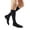 Black, variant on ven for men select, 20-30 mmHg, Calf High Compression Stockings, Closed Toe