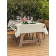thumbnail image 3 of Outdoor Tablecloth with Umbrella Hole for Patio/Picnic/Party/Camping, Green Black Buffalo Checkered Waterproof Table Cloth Rectangle Table Cover Washable, Bones Cute Dogs Pets (52"x 70"), 3 of 8
