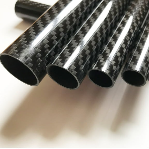 1 Carbon Fiber Tube - 18mm x 20mm x 1000mm - 3K Roll Wrapped 100% Carbon Fiber Tube Glossy Surface -1 Tube