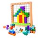 thumbnail image 2 of Bloques de construcción de madera, bloques de cubos cuadrados, alfabeto, animal Montessori, bloques de apilamiento Montessori para apilamiento de coor, 2 of 9