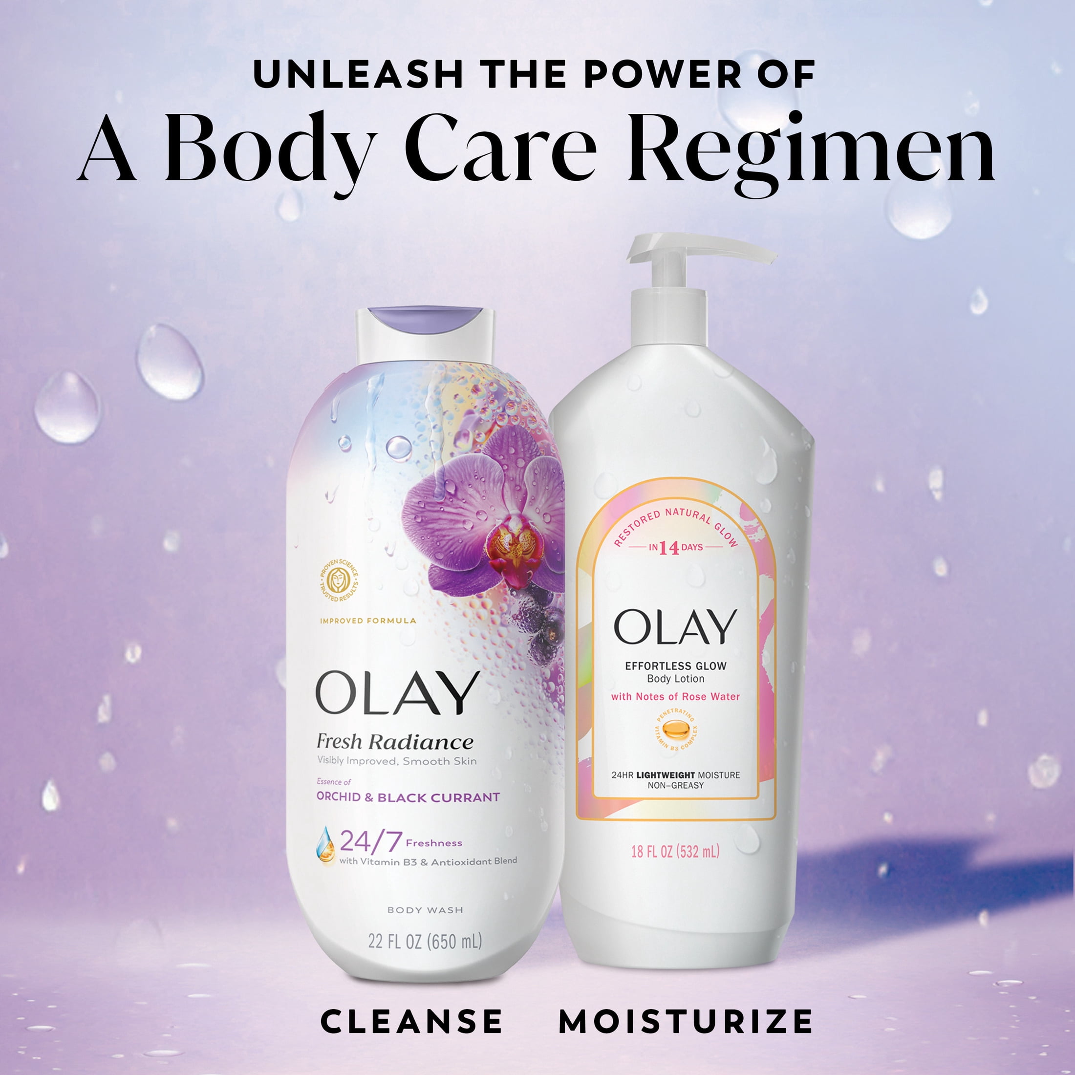 Olay Fresh Radiance Body Wash with Essence of Orchid and Bla