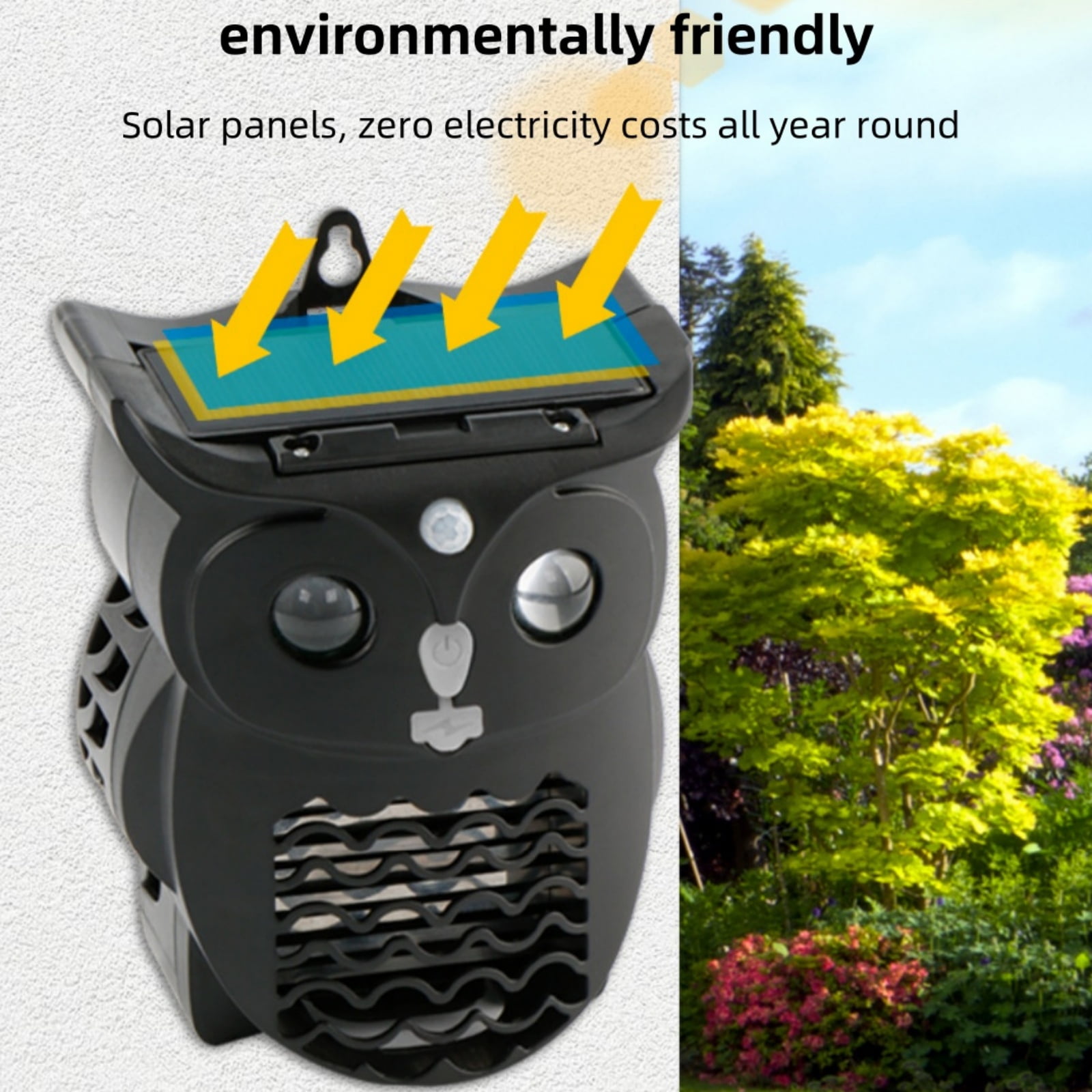 JahyElec Solar Bug Zapper, Infrared high-sensitivity camera Insect Electrocution Device Waterproof Indoor and Outdoor Use Kills Flying Insects