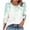 1-Green, variant on Plus Size 3/4 Sleeve Tops Loose Fit Dressy Blouses, Elbow Sleeve T-Shirts, Floral Print Pullover Tunics, Basic Business Work Tee, Seasonal Fashion, Workwear, Trendy Fall Styles Green S