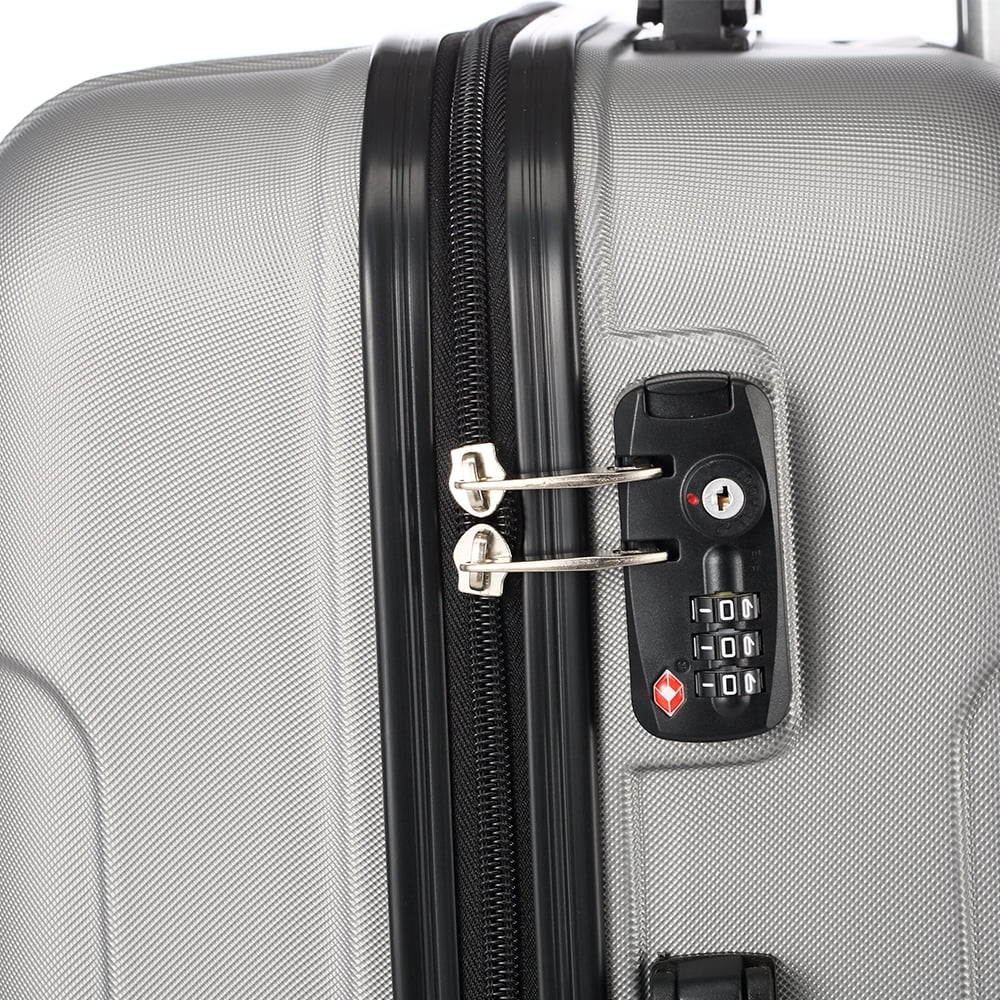 Private Jungle luggage Expandable suitcase 3 piece set PP material with Lock Spinner carry on Hard- side 20in24in28in,Silver Gray Private Jungle luggage Expandable suitcase 3 piece set PP material with Lock Spinner carry on Hard- side 20in24in28in,Silver Gray