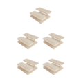 thumbnail image 3 of Thinsony Modern Wooden Rack Glasses Display Stand Holder Organizer 2 Layers 5Set, 3 of 6