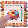 thumbnail image 3 of LUUFILx 50pcs Colorful Donut Stickers Pastry Food Cartoon Kids Stationery Water Bottle Laptop Phone Bicycle Skateboard Luggage Sticker Set, 3 of 5