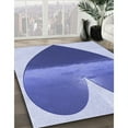 thumbnail image 3 of Ahgly Company Machine Washable Indoor Rectangle Transitional Blue Angel Blue Area Rugs, 2' x 5', 3 of 7