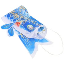NICEXMAS Japanese Blue Carp Windsock Hanging Outdoor Decor for Garden Backyard Patio