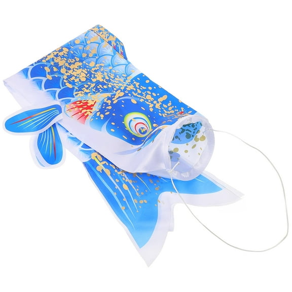 NICEXMAS Japanese Blue Carp Windsock Hanging Outdoor Decor for Garden Backyard Patio