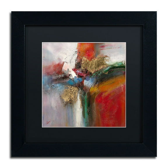 Trademark Fine Art "Bounce" Canvas Art by Ricardo Tapia, Black Matte, Black Frame