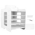 thumbnail image 2 of Estante de escritorio para archivos, organizador de documentos y papel de 5 capas de plástico moderno para estudio y oficina, 2 of 15