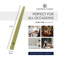 thumbnail image 3 of Colonial Candle Unscented Taper Candles, Pear Green, 10 inch - Pack of 12, Dripless Taper Candle with Premium Cotton Wick and Clean Burn for Parties, Weddings, and Holiday Dinners, 3 of 5