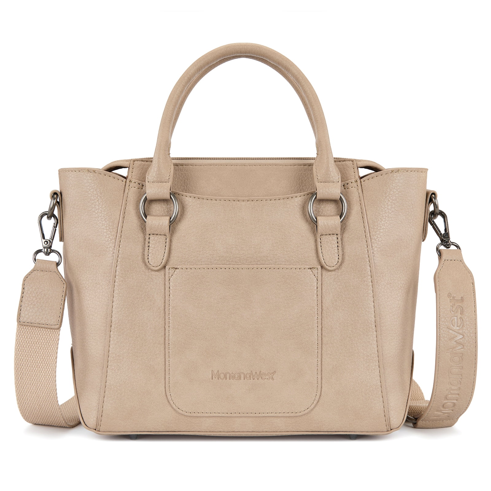 Montana West Small Tote Bag for Women Top handle handbag Trendy Crossbody Purse, Tan