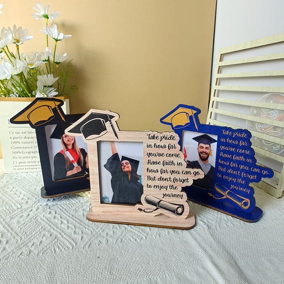 2026 Graduation Season 3D Wooden Tabletop Stand Decoration - Black 3D Sculpted Design For Graduates’ Gift, Festival Decoration & Home Office Display - Graduates, Alumni,