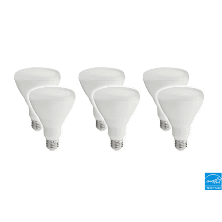 LED BR30 Flood Light Bulb, 65W Equivalent (8W), Dimmable, Soft White, Energy Star, 6-Pack