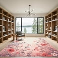 thumbnail image 2 of ODIKA 6'x9' Machine Washable Non-Slip Area Rug, Watercolor Pink High Traffic Rug, Pink, 1058501, 2 of 7