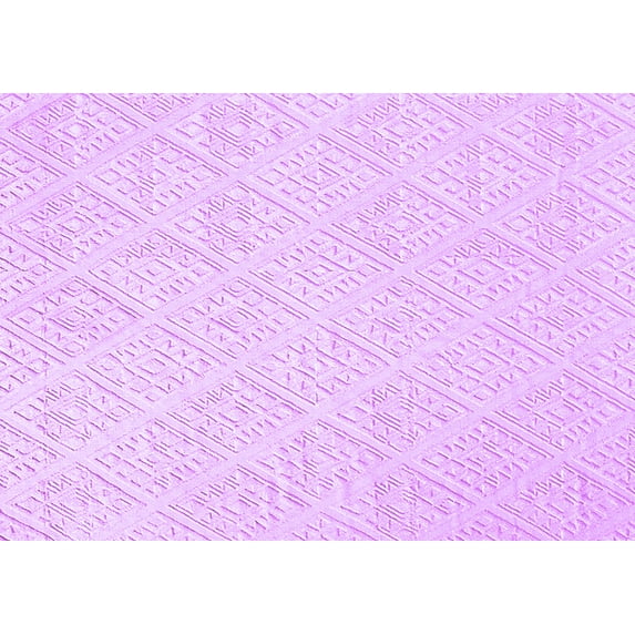 Ahgly Company Indoor Rectangle Solid Purple Modern Area Rugs, 2' x 5'