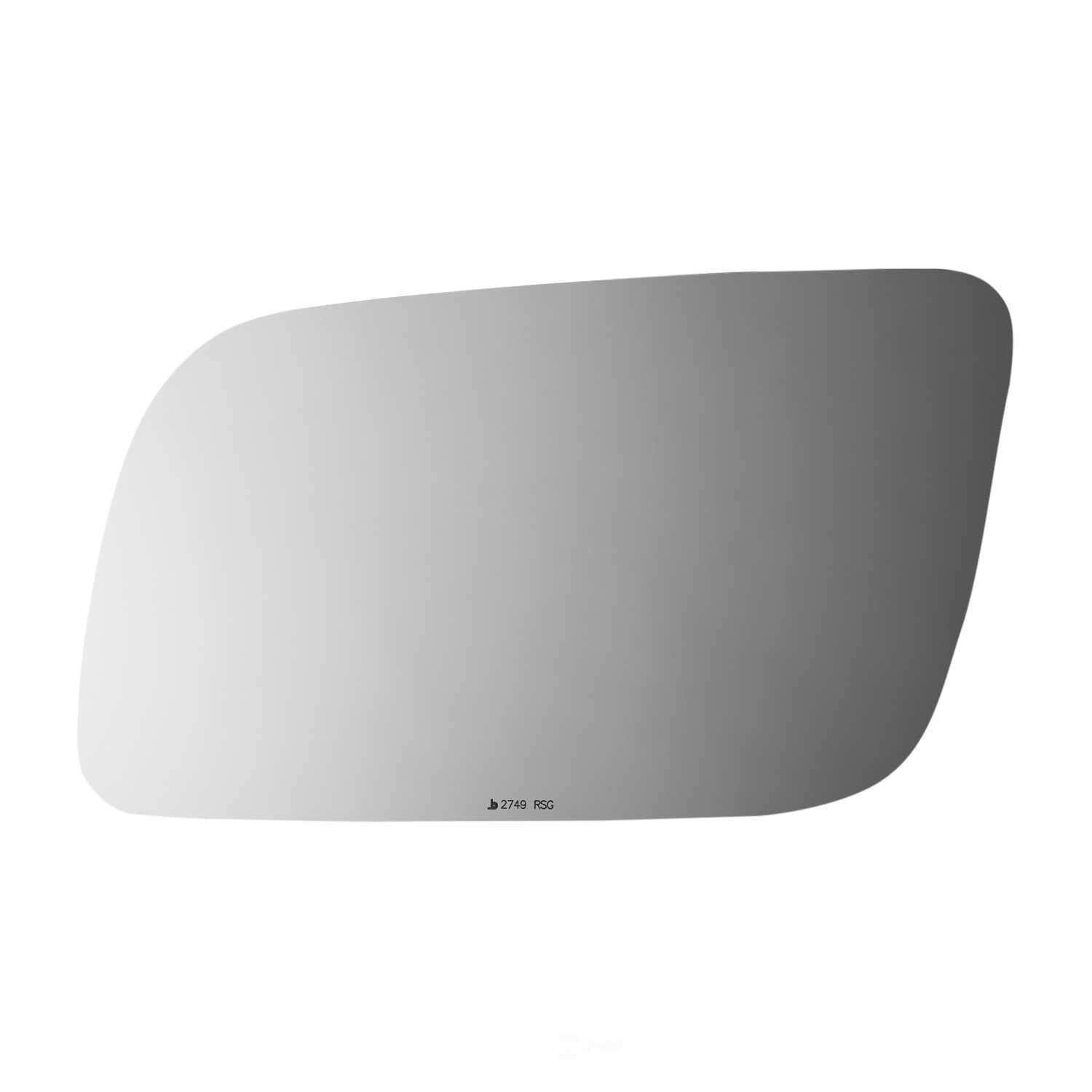 Burco Side View Mirror Replacement Glass with Motor Mount Plate - Clear Glass - 2749RSG
