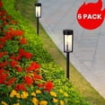 thumbnail image 3 of Solar Pathway Lights Outdoor 6 Pack, IP65 Waterproof Solar Garden Lights, Warm White LED Auto On/Off Landscape Lighting for Walkway Yard Patio Driveway Lawn, 3 of 19