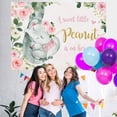 thumbnail image 4 of Floral And Pink Little Elephant Baby Shower Backdrop, 4 of 6