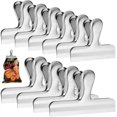 thumbnail image 1 of 10 clips con acero inoxidable, grande de 3.0 in de ancho, clip de metal duradero para bolsas herméticas, perfecto para almacenamiento en el hogar (cocina), oficina, alimentos y bolsas de pan. TUNC Sencillez, 1 of 5
