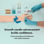 Anatomy Lab Venipuncture & IV Practice Simulation Arm Kit — Realistic Phlebotomy & IV Training Model for Nursing, EMT & Medical Students — Reusable Clinical Skills Trainer - Light