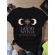 thumbnail image 1 of Helloween T-shirt - Women'S Witch Mysterious Celestial Graphic T-Shirt - Black Short Sleeve Crew Neck Tee with Crescent Moon & Sun Design, Casual Style for Casual Attire, Casual Wear Tee for Hall, 1 of 6
