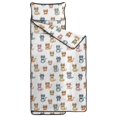 thumbnail image 2 of Cat and Bowtie White Pattern Teens Toddler Nap Mat with Pillow, Sleeping Mat Bag for Preschool Daycare 60"x20", 2 of 6