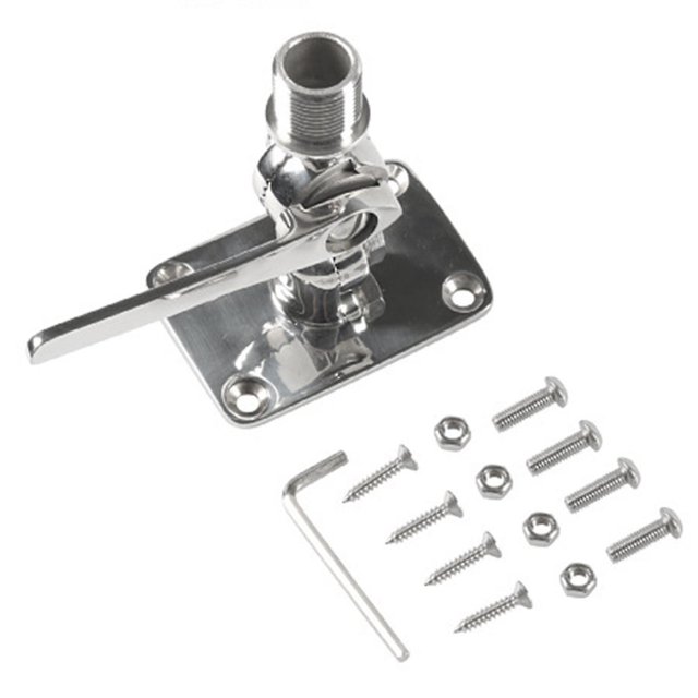 Soporte de antena Vhf marina, soporte de Base ajustable de antena de acero inoxidable 316 para barcos