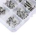 thumbnail image 3 of 80pcs M4 Stainless Steel SS304 Flat Head Hex Socket Screws Assortment in Box, 3 of 11