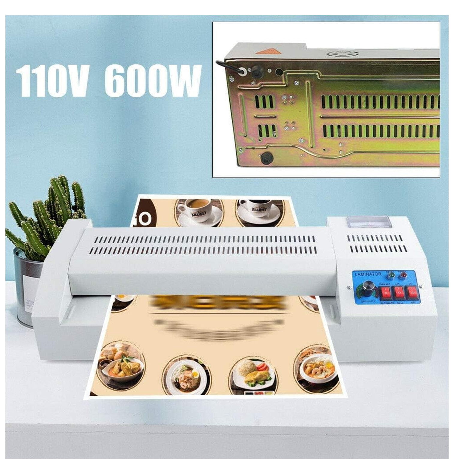 Thermal Laminator Machine, 13" Laminator Machine for A3/A4, 4 System for Professional Finish Prevents Misfed Items, Hot Cold Film Laminating Document Paper Photo (C-50)