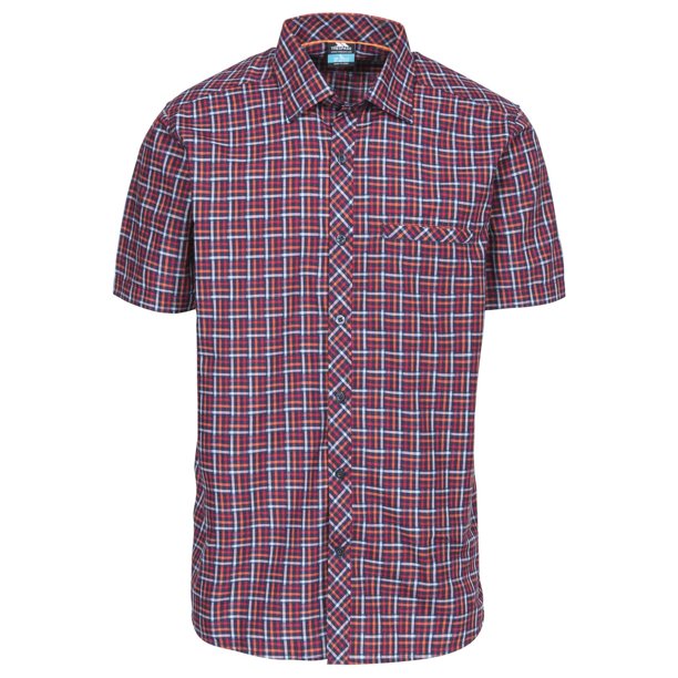 Trespass - Camisa Baffin de Manga Corta para Hombre (Ciruela)
