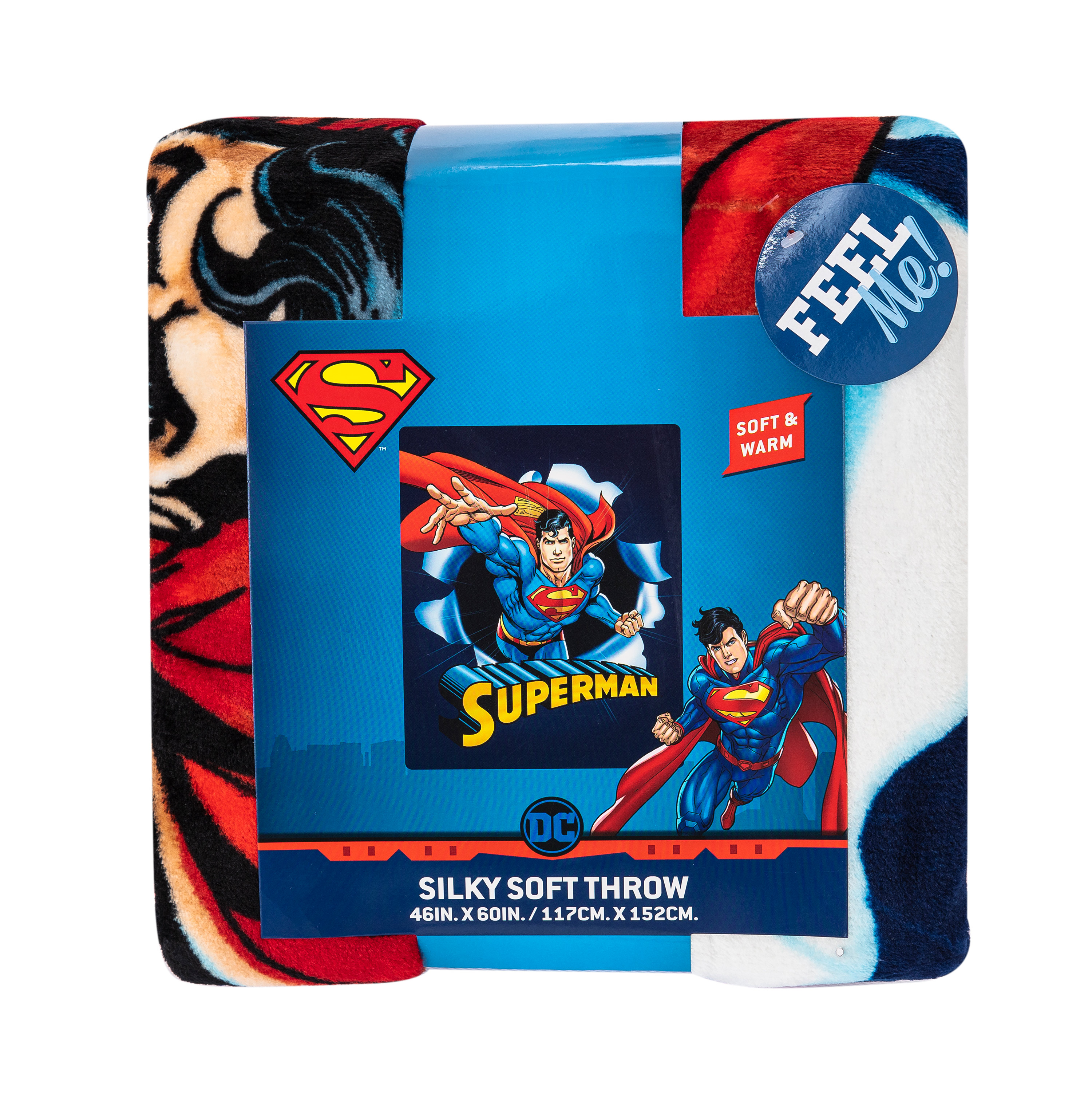 Superman Hero Burst Silk Touch Throw Blanket