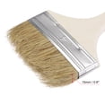 thumbnail image 3 of Uxcell 4 Inch Natural Bristle Flat Edge with Wood Handle Paint Brush 6Pack, 3 of 5