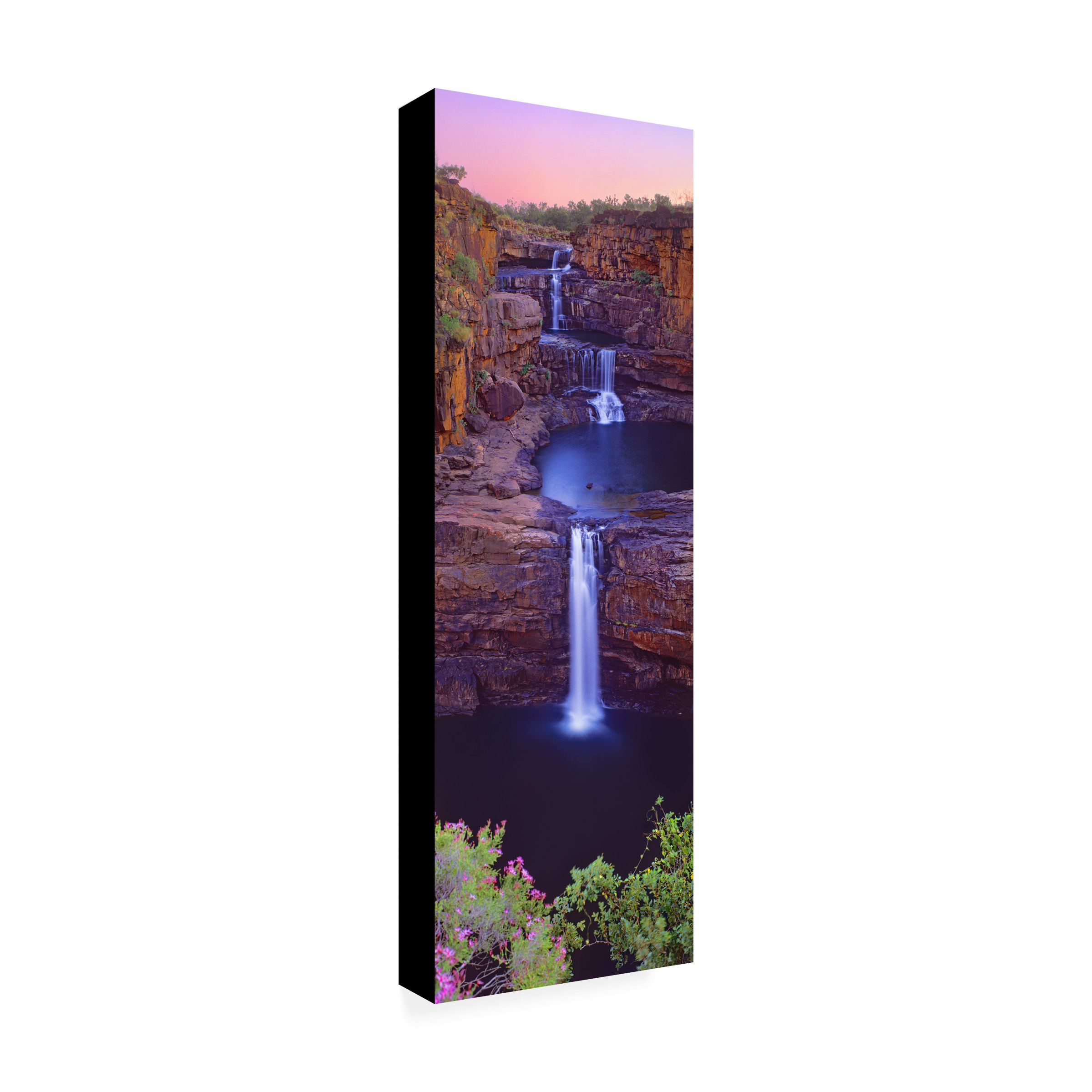 John Xiong 'Red Rock Cascade' Canvas Art