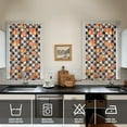thumbnail image 2 of Fall Festival Tier Curtains Set of 2 - Harvest Season Theme with Sunflower Design, Semi-Sheer, 27.5x39 Inch, 2 of 4