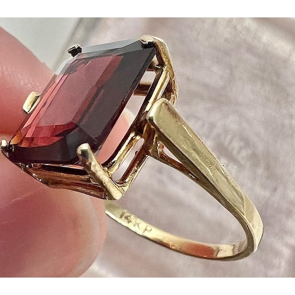 Red Garnet Rings January Birthstone Jewelry Handmade Rings Red Gemstone Rings Sterling Silver Ring Gift