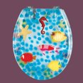 thumbnail image 2 of Renovators Supply Children Sea Horse Polyresin Round Child Size Toilet Seat with Chrome Hinge, 2 of 3