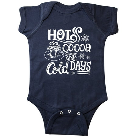 

Inktastic Christmas Hot Cocoa and Cold Days with Snowflakes Gift Baby Boy or Baby Girl Bodysuit