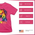 thumbnail image 4 of Tee Hunt Dean Russo Cute Neon Dog Youth T-Shirt Adopt A Pet Colorful Pet Kids, Pink, X-Large, 4 of 5