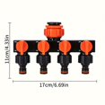 thumbnail image 2 of High Efficiency Water Faucet Splitter 1 To 4 Way Divider ABS Construction For Kitchen Bathroom Durable Control Adapter Faucet Accessory For DIY Plumbing, 2 of 6