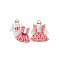 thumbnail image 2 of Baby Toddler Girls Valentine's Day Clothing Sets 3 6 9 12 18 Months Long Sleeve Letter Print Romper Heart Print Suspender Skirt Headband Outfits, 2 of 9