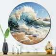 thumbnail image 3 of Designart "Beach Photo Coastal Euphony V" Nautical & Beach Oversized Wall Clock, 3 of 5