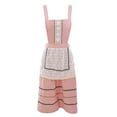 thumbnail image 3 of nvzhuang Women Kitchen Aprons Waist Strap Solid Color/Striped Cooking Baking Cleaning Apron, 3 of 7