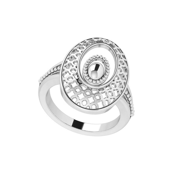 925 Sterling Silver Oval Shape Ring For Women Jewelry US-8